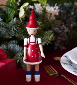 Kay Bojesen Træfigur - Jule Lise - 17,5 cm - Rød/Blå/Hvid