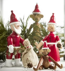 Kay Bojesen Træfigur - Nissemor - 20 cm - Rød/Hvid