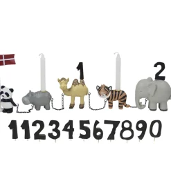 Kids by Friis Fødselsdagstog - Zoo-dyr m. 11 Tal