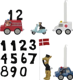 Kids by Friis Fødselsdagstog - Biler m. 11 tal