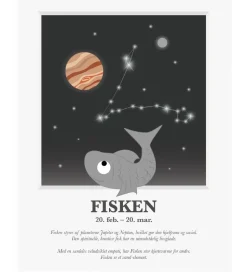 Kids by Friis Plakat - Stjernetegn - Fisken