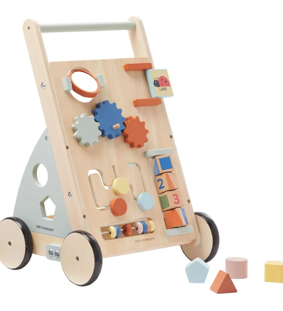 Kids Concept Gåvogn - Edvin - Træ/Blå