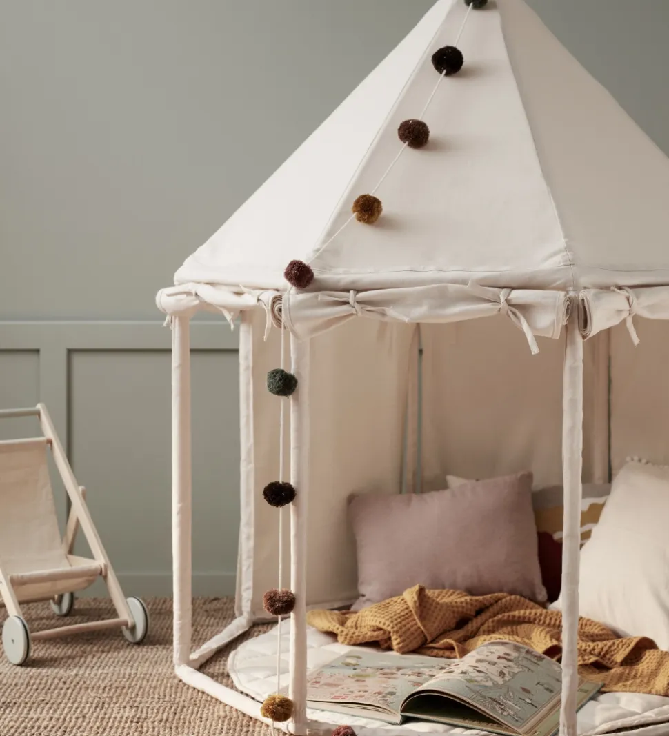 Kids Concept Legetelt - Pavillon - 122x142 cm - Naturhvid