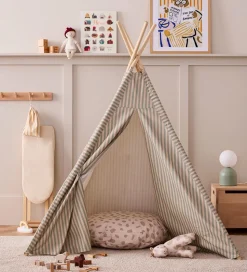 Kids Concept Legetelt - Tipi Stripe - Blå/Hvid