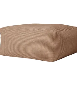 Kids Concept Puf - 85x85x34 cm - Fløjl - Brun