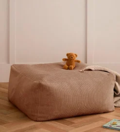Kids Concept Puf - 85x85x34 cm - Fløjl - Brun
