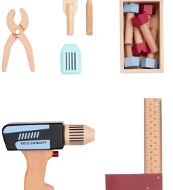 Kids Concept Trælegetøj - Værktøjskuffert - Træ