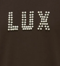 Kids Only T-shirt - KogKate - O-Neck Pearl Top - Black Coffee/Lu