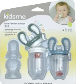 KidsMe Food Feedere - 2-pak - M/L - Grey/Azure