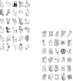 Kidywolf Refill Tegnemotiver - 60 motiver - Animals of The World