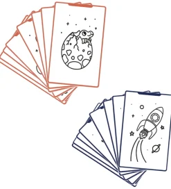 Kidywolf Refill Tegnemotiver - 60 motiver - Dinosaur/Galaxy