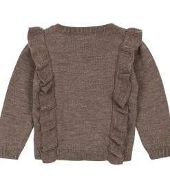 Konges Sløjd Cardigan - Uld - Strik - Fiol Frill - Brunmeleret