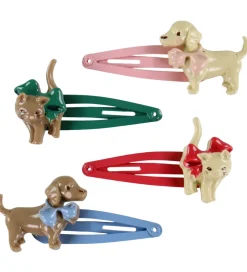 Konges Sløjd Hårspænder - 4-pak - Cats & Dogs - Multi