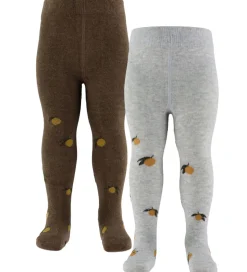 Konges Sløjd Strømpebukser - 2-pak - Jaquard - Lemon