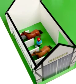 Krea Bondegård - Træ - 77x53 cm - Hvid/Rød