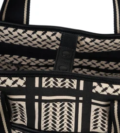 Lala Berlin Shopper - East West - Heritage Stripe Black