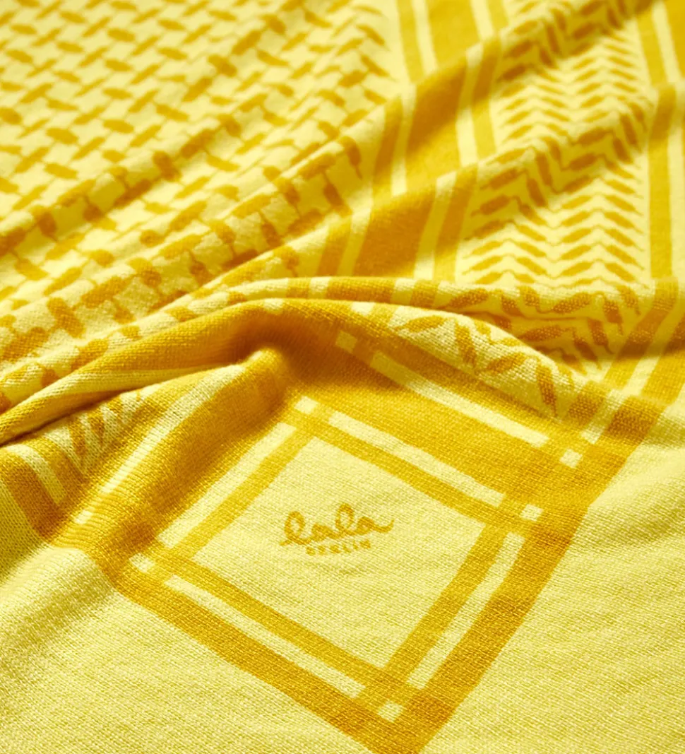 Lala Berlin Tørklæde - Triangle Trinity Classic M - Gul