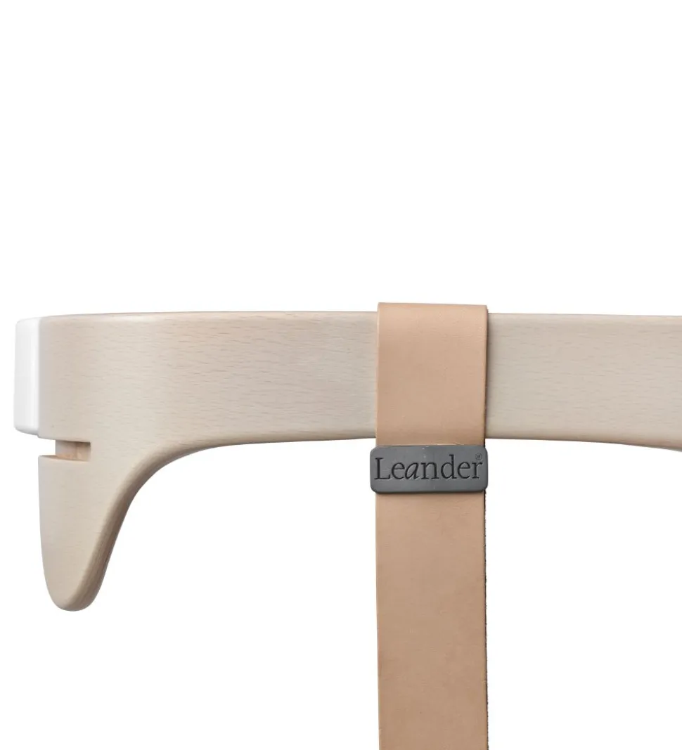 Leander Classic Bøjle til Højstol - Whitewash m. Læderstrop