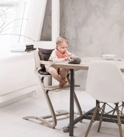 Leander Classic Bøjle til Højstol - Whitewash m. Læderstrop