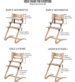 Leander Classic Højstol - 55x56x83 cm - Sort