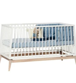 Leander Luna Babyseng - 140x70 - Hvid/Eg