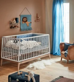 Leander Luna Babyseng - 140x70 - Hvid/Eg