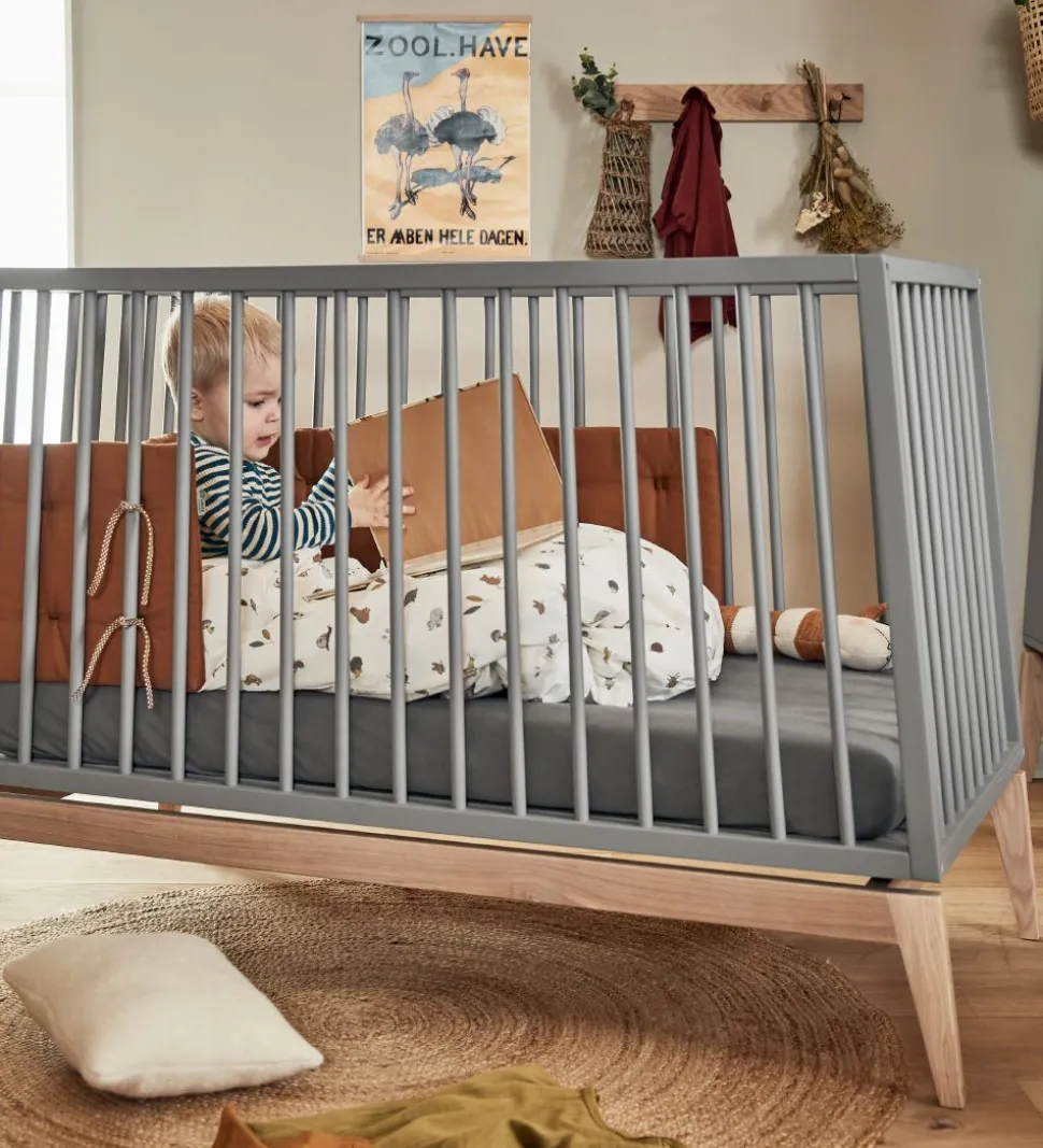 Leander Luna Babyseng - 120x60 - Grå/Eg