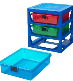 LEGO® Storage Opbevaring m. 3 Skuffer - 34x32x38 - Blå