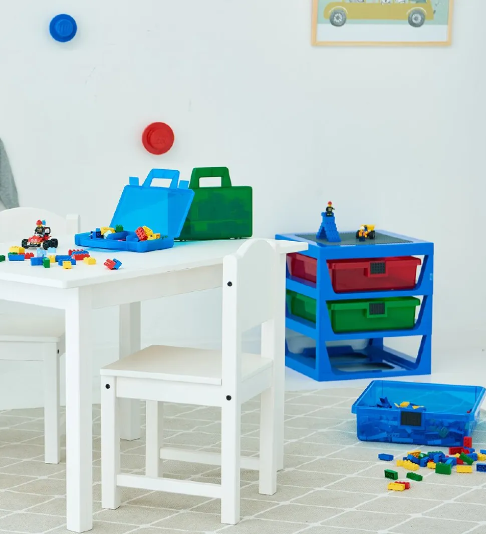 LEGO® Storage Opbevaring m. 3 Skuffer - 34x32x38 - Blå