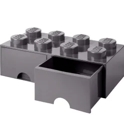 LEGO® Storage Opbevaringsskuffe - 8 Knopper - 50x25x18 - Mørkegr