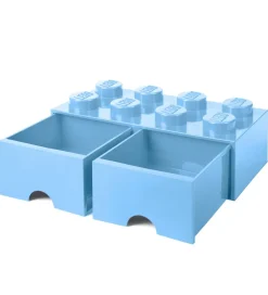 LEGO® Storage Opbevaringsskuffe - 8 Knopper - 50x25x18 - Lyseblå