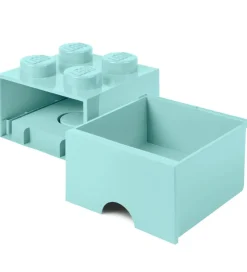LEGO® Storage Opbevaringsskuffe - 4 Knopper - 25x25x18 - Aquablå