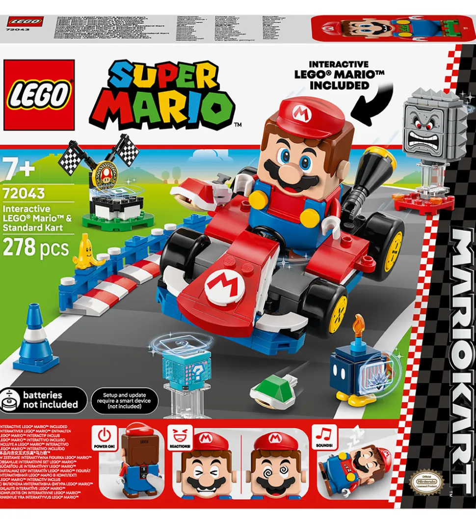 LEGO® Super Mario - Mario Kart Interaktiv Mario 72043 - 278 Dele