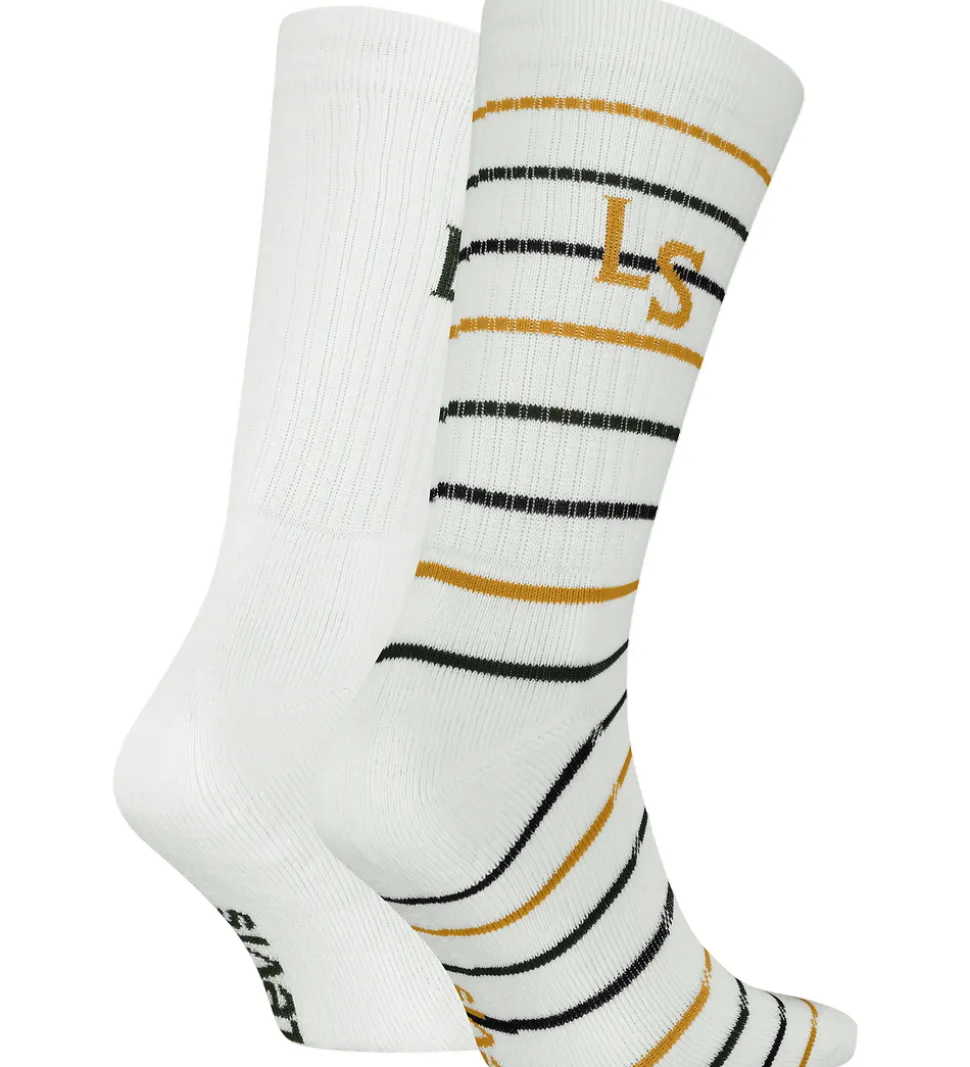 Levis Strømper - 2-pak - Hvid m. Striber