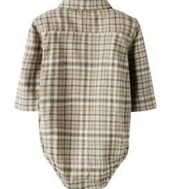 Lil Atelier Skjortebody l/æ - NbmRebel - Sepia Tint