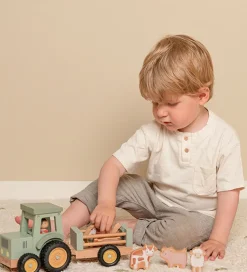 Little Dutch Traktor m. Trailer - Træ - Little Farm