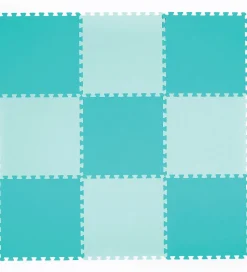 Ludi Skumgulv - 9 Dele - 145x145 cm - Grøn