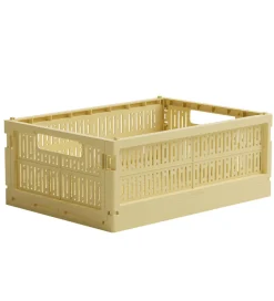 Made Crate Foldekasse - Midi - 33x24x13 cm - Lemon Cream