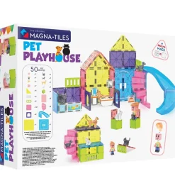 Magna Tiles Magnetsæt - 50 Dele - Pet Playhouse + MicroMAGS