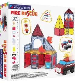 Magna-Tiles Magnetsæt - 27 Dele - Fire Rescue + MicroMAGS