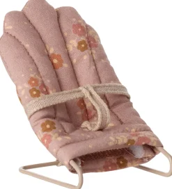 Maileg Miniature Skråstol - My - Rosa m. Blomster