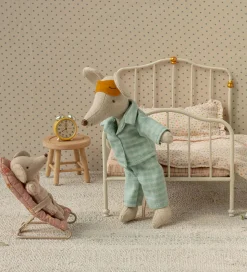 Maileg Miniature Skråstol - My - Rosa m. Blomster