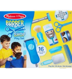 Melissa & Doug Barber Shop - 16 Dele - Blå