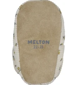 Melton Fløjlssko - Noos - Floral - Ecru