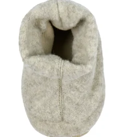 Melton Hjemmesko - Uld - Beige Melange