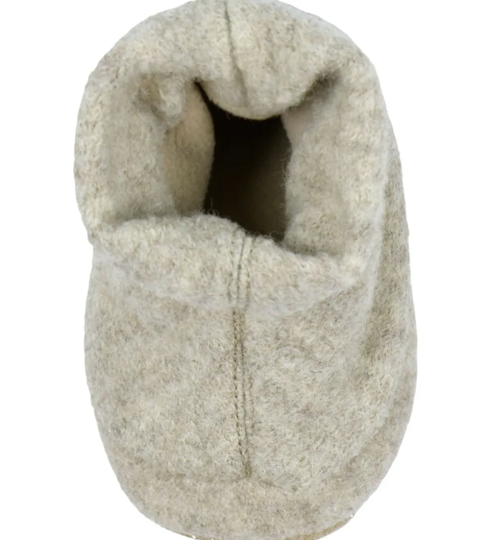 Melton Hjemmesko - Uld - Beige Melange