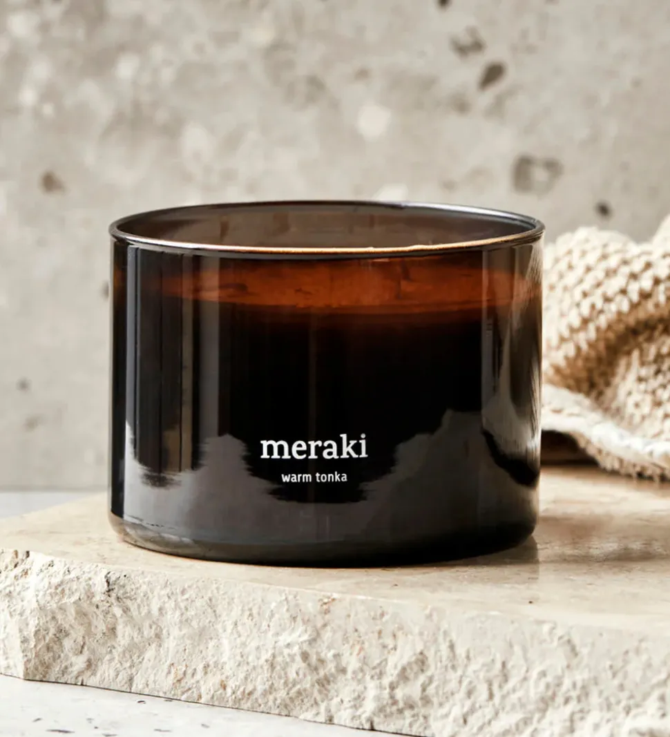 Meraki Duftlys - 340g - Dark Wood
