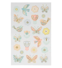Meri Meri Tatoveringer - Birds & Butterflies Tattoo Sheet