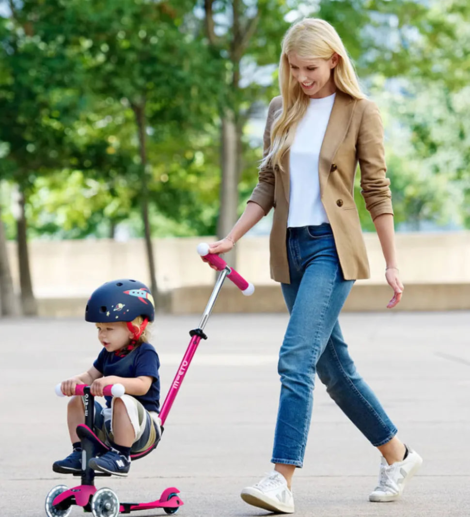 Micro Løbehjul - Mini2grow Deluxe Magic LED - Pink