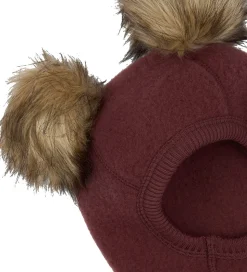 Mikk-Line Elefanthue - Uld - 1-lags - Rum Raisin m. Kvaste